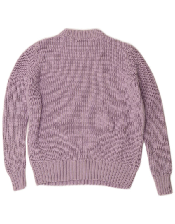 Женский джемпер с круглым вырезом MARKS & SPENCER UK 6 XS, фиолетовый хлопок