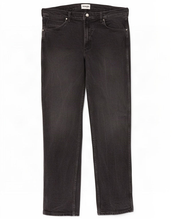 Мужские прямые джинсы Wrangler W36 L36, черный хлопок