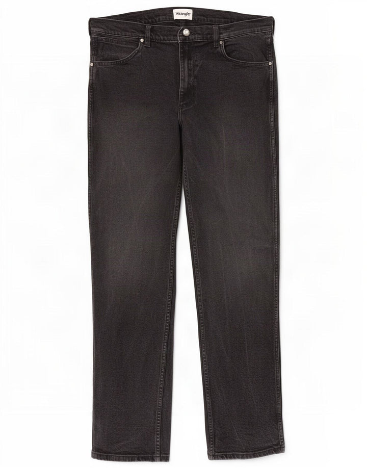 Мужские прямые джинсы Wrangler W36 L36, черный хлопок