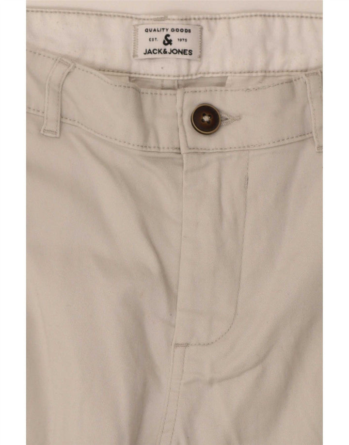 Мужские шорты карго Jack & Jones W34 большие бежевые