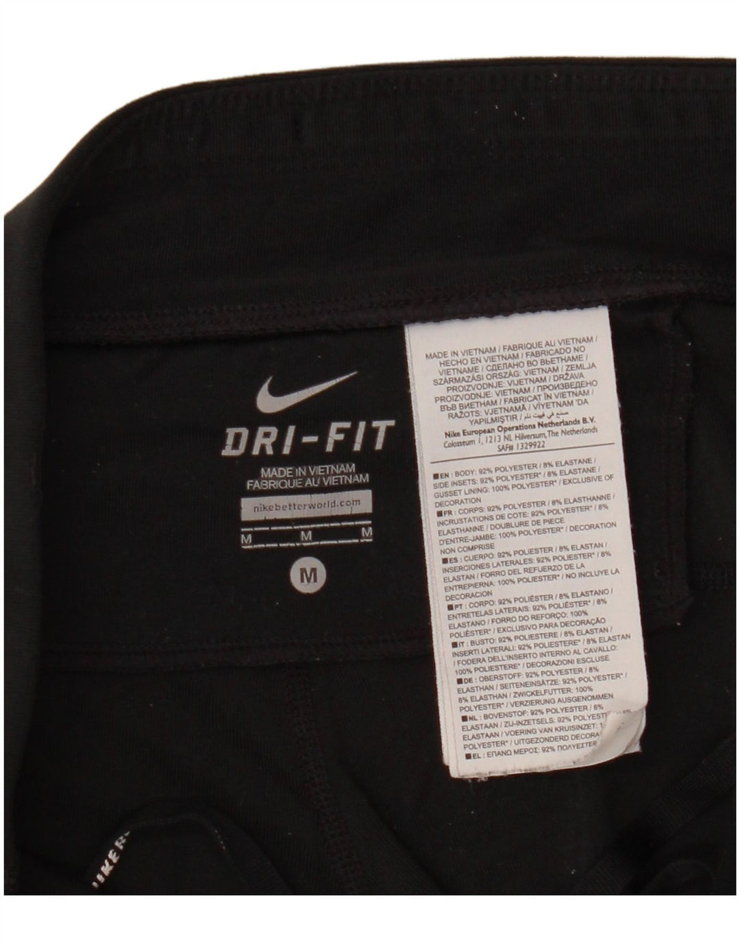 Женские леггинсы-капри Nike Dri Fit UK 14, средний черный, полиэстер
