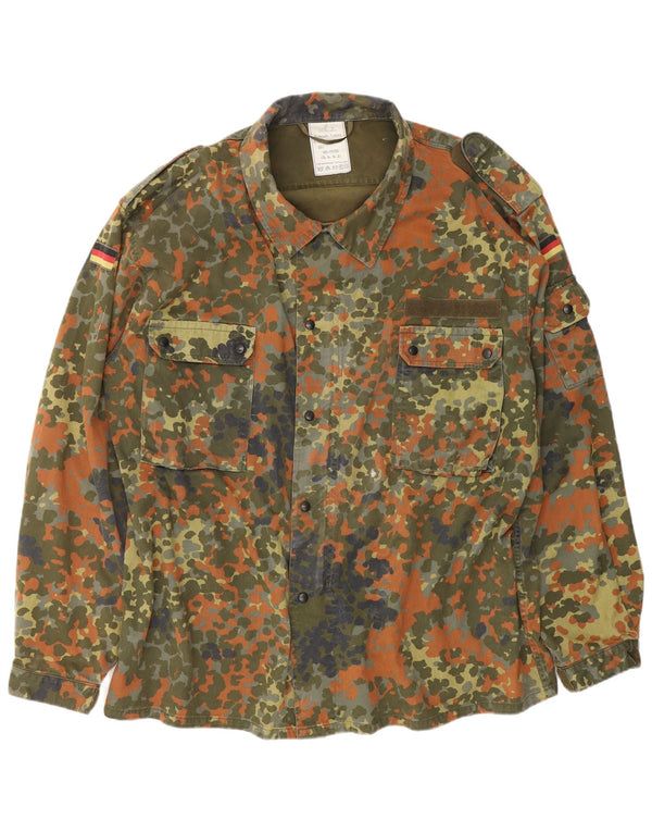 Винтажная мужская куртка в стиле милитари UK 44 2XL, камуфляжный хлопок цвета хаки
