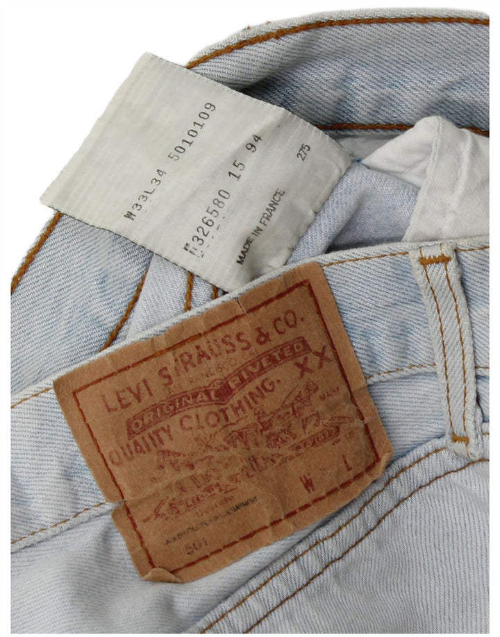 Мужские прямые джинсы Levi's 501 W33 L30 синие, хлопок