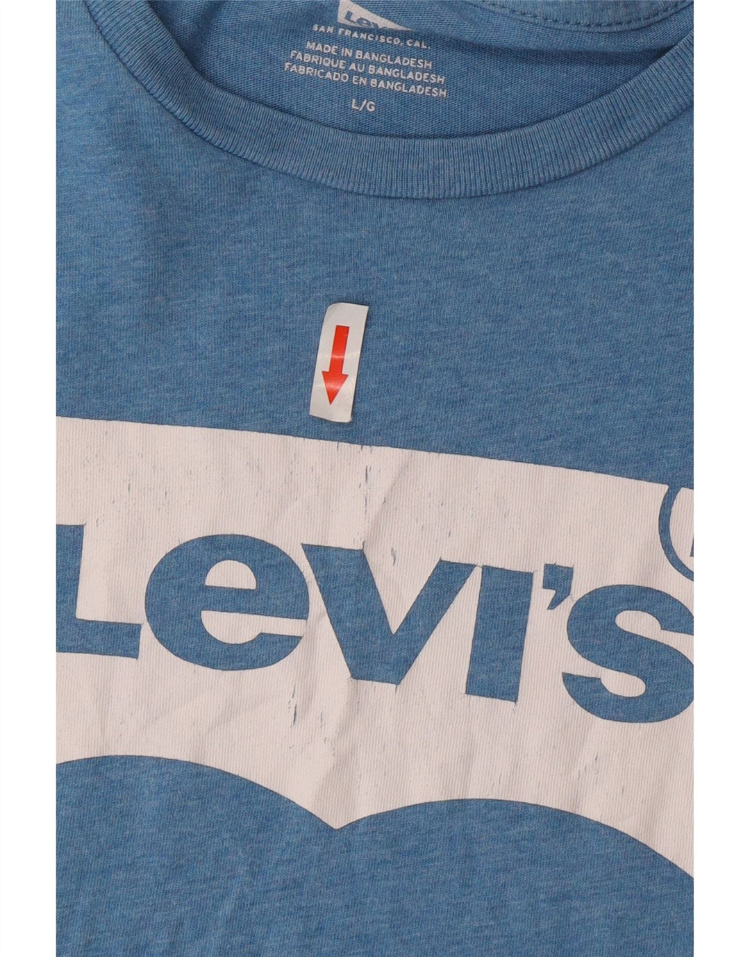 Мужская футболка с рисунком Levi's, большой синий хлопок