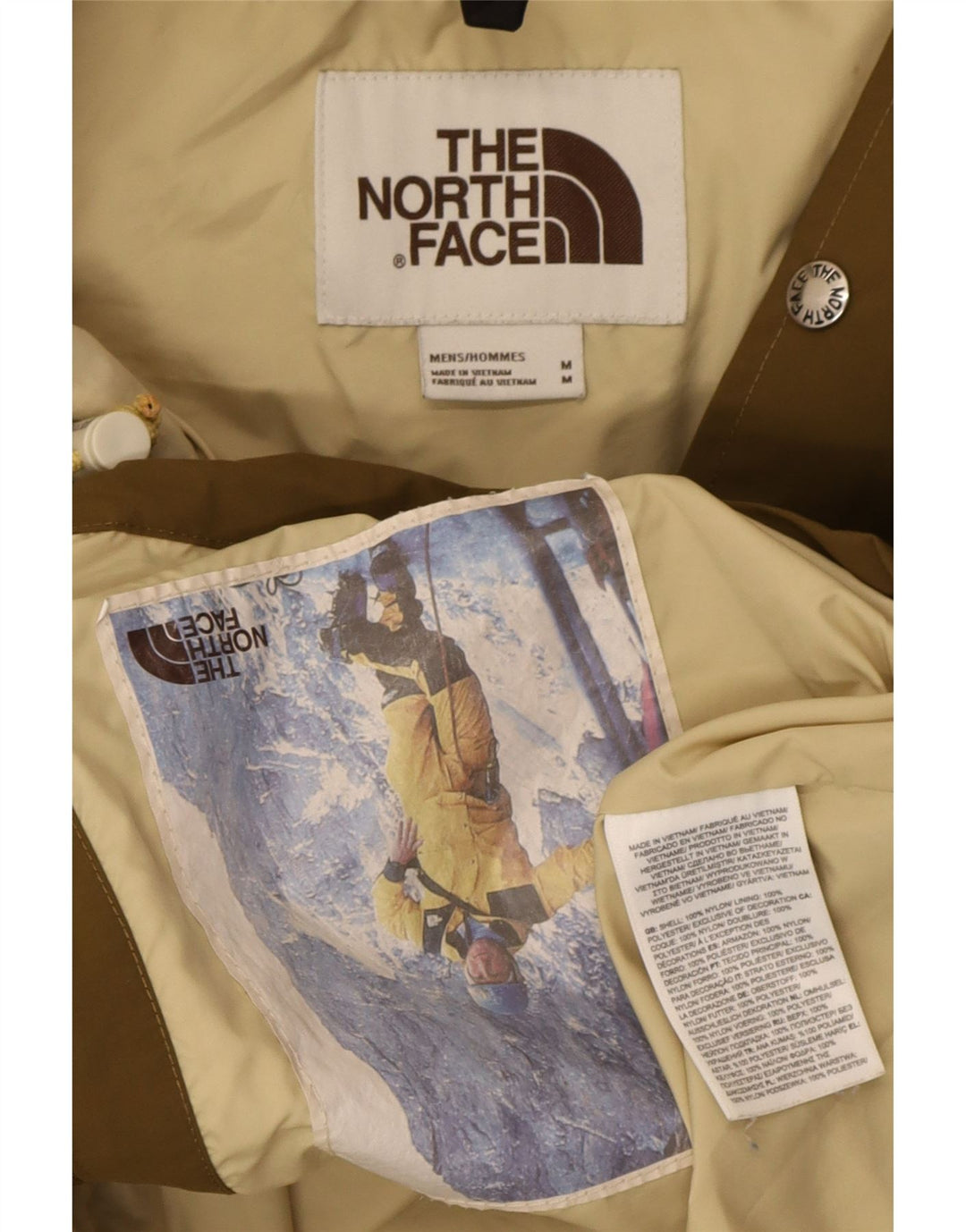 Мужская лыжная куртка с капюшоном The North Face UK 38, средний хаки, нейлон