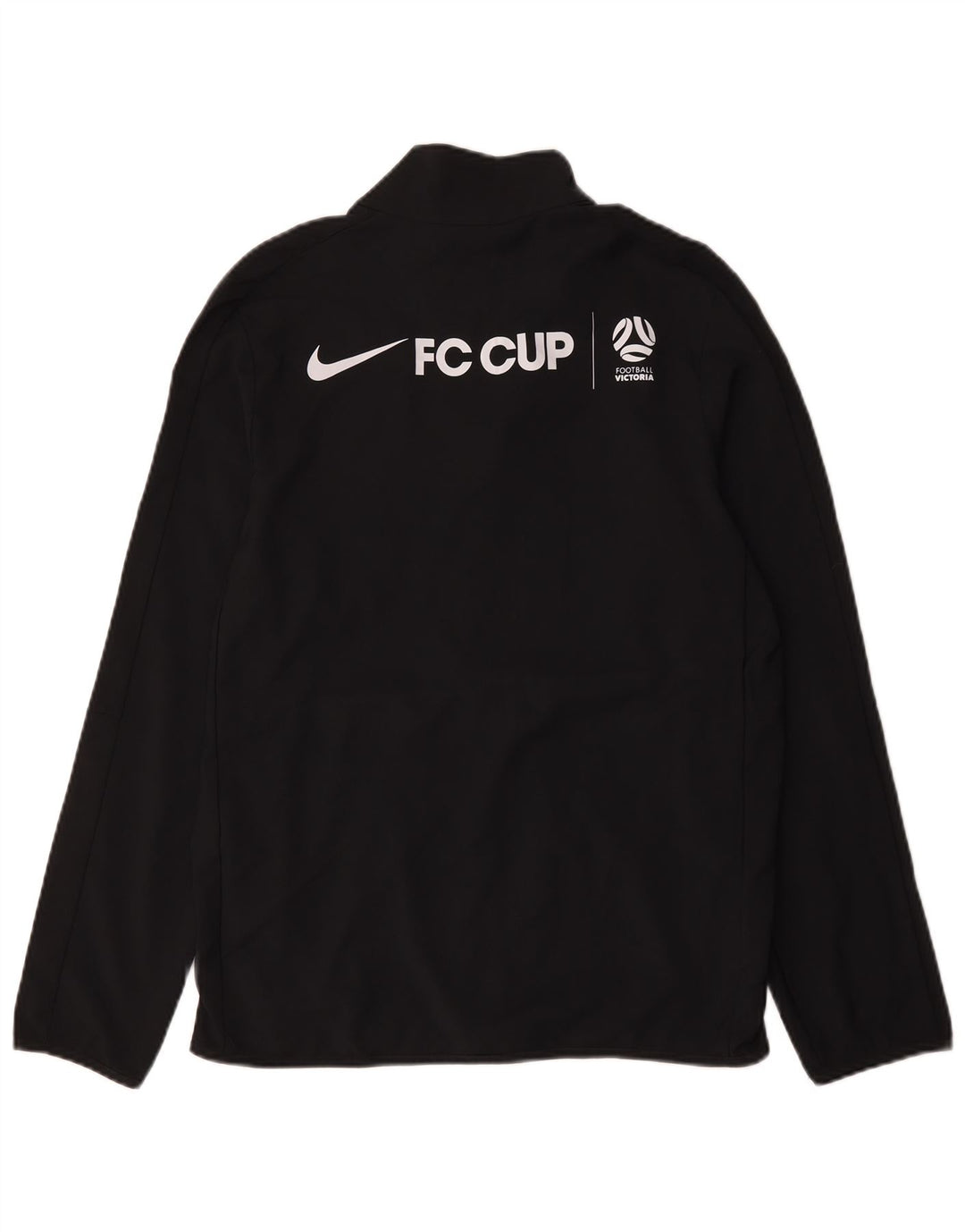 Мужская спортивная куртка с графическим рисунком Nike Dri Fit, маленькая черная полиэстеровая куртка