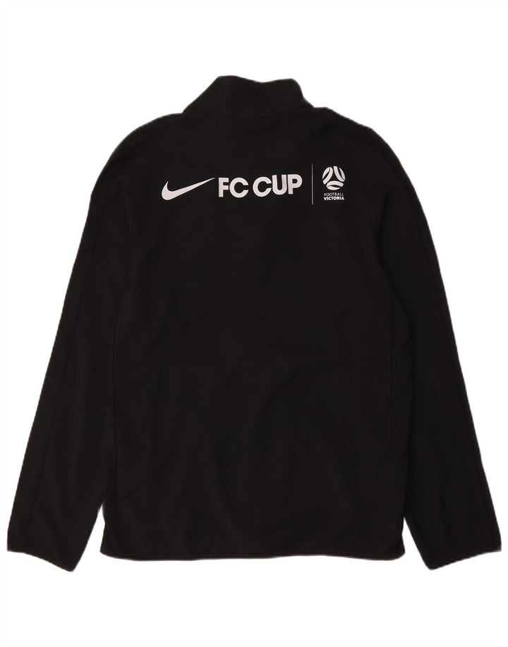 Мужская спортивная куртка с графическим рисунком Nike Dri Fit, маленькая черная полиэстеровая куртка