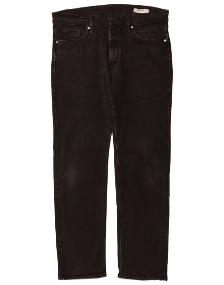 Мужские прямые джинсы Marks & Spencer W34 L31, черный хлопок