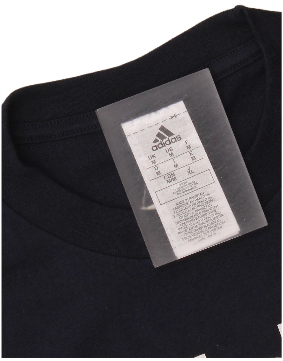 Adidas Мужская футболка с рисунком Топ среднего размера, темно-синий, хлопок