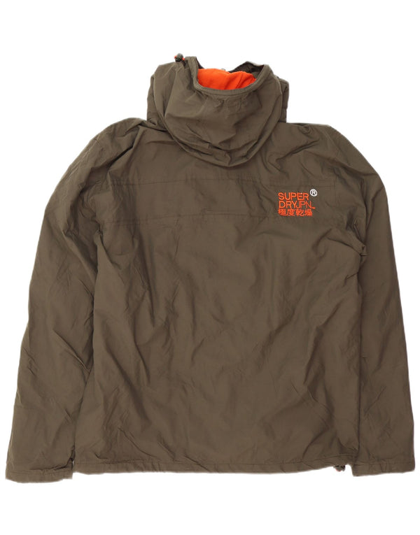 Мужская ветровка SUPERDRY The Windhiker с капюшоном UK 42 XL, хаки, нейлон
