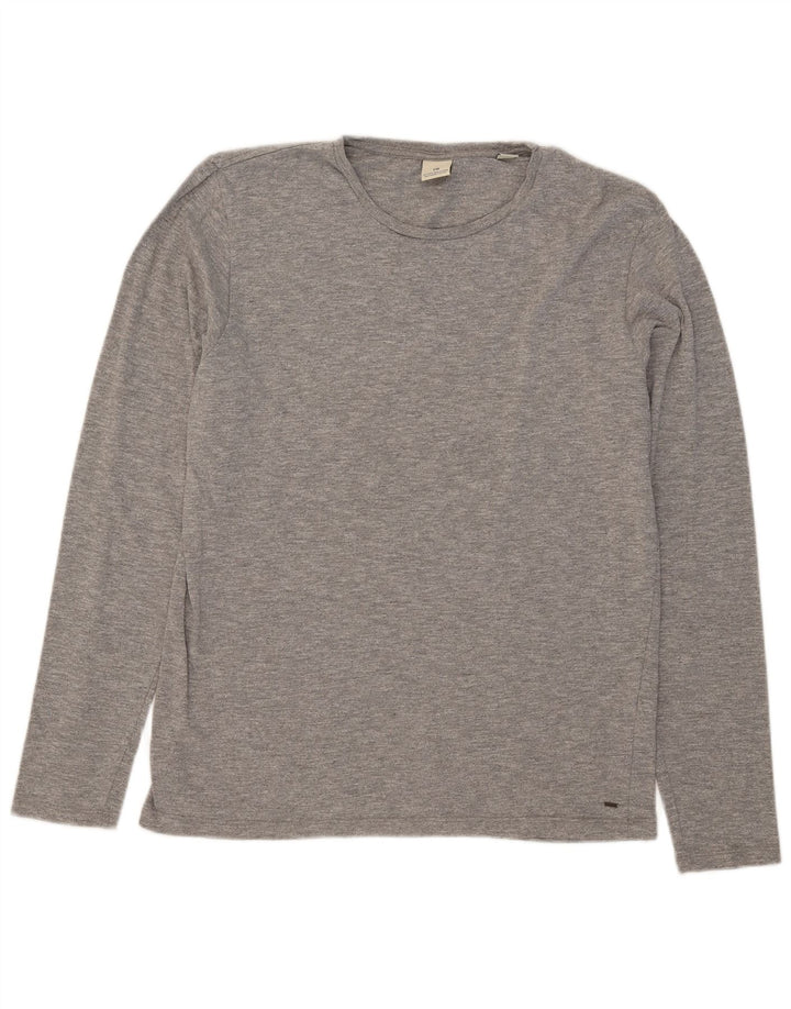Мужской топ Scotch & Soda из хлопка с длинным рукавом, большой размер, серый