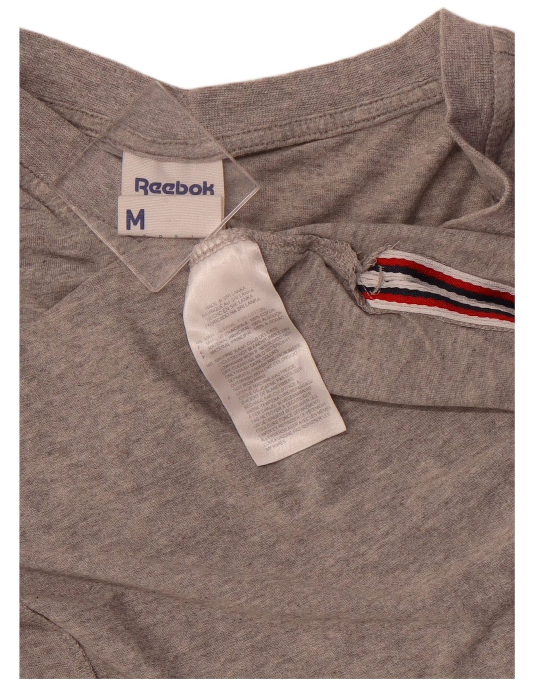 Женская классическая футболка с рисунком REEBOK Top UK 12, средний серый хлопок
