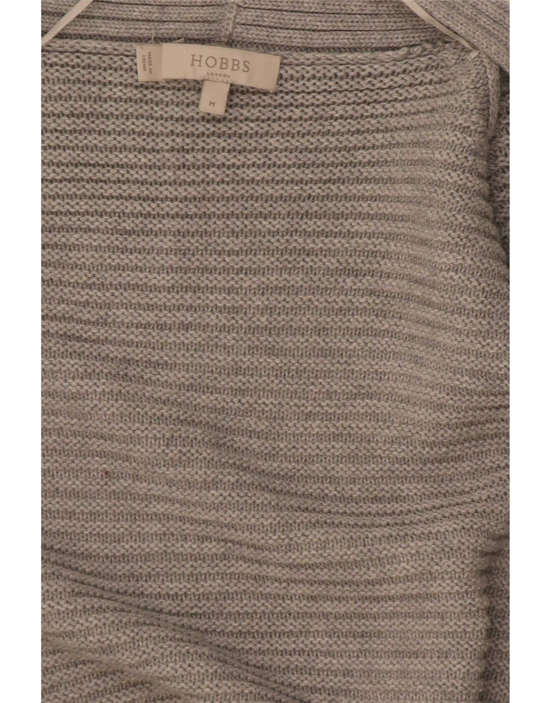 Женский открытый кардиган Hobbs UK 14, хлопковый средний серый цвет