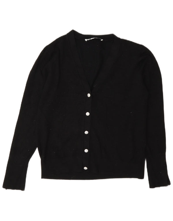 Женский кардиган стандартного кроя Zara UK 14, большой черный вискоза