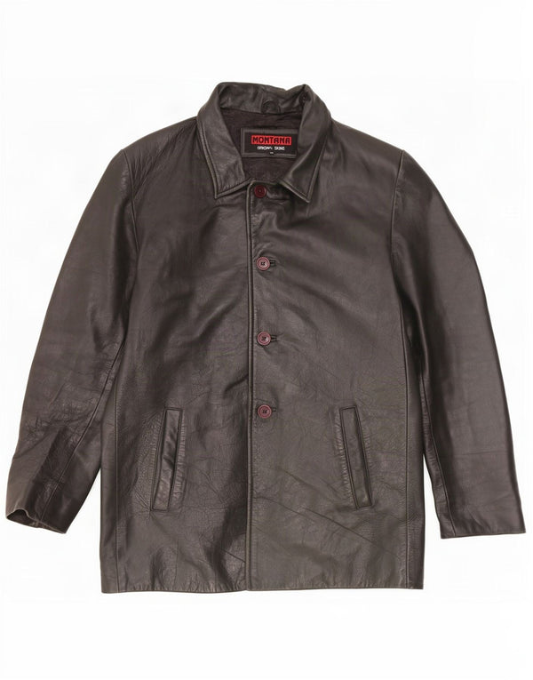 Куртка мужская кожаная MONTANA UK 44 2XL черная