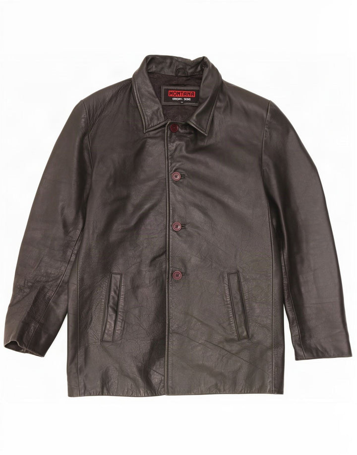Куртка мужская кожаная MONTANA UK 44 2XL черная