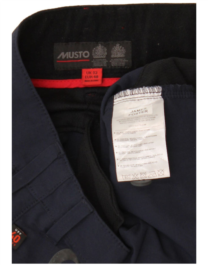 Мужские шорты карго Musto W32, средний темно-синий, полиамид с цветными блоками