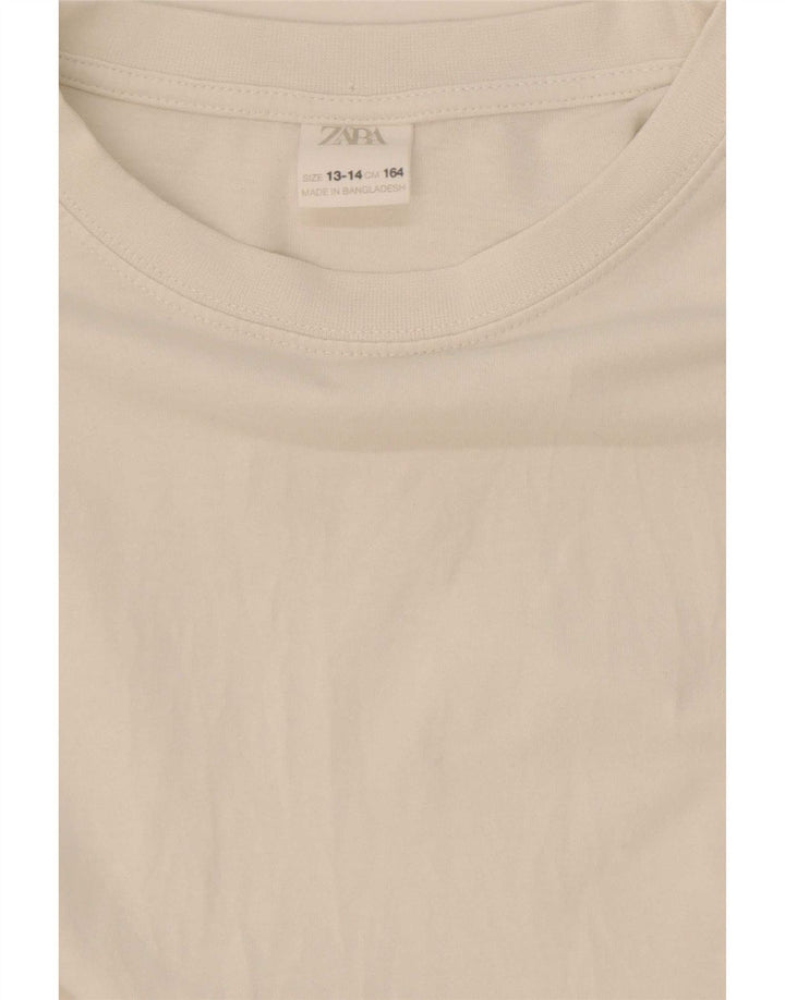 Топ Zara для девочек с длинным рукавом 13-14 лет, белый