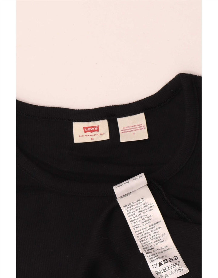 Женская футболка Levi's Top UK 12, средний черный хлопок