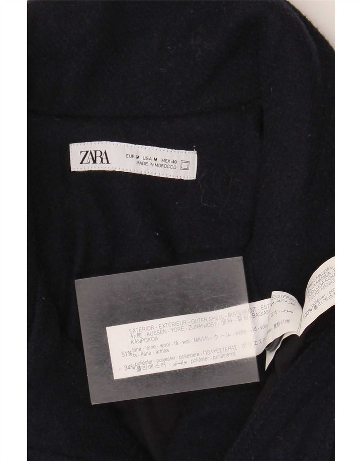 Мужская куртка-бомбер Zara UK 38, средний темно-синий, шерстяная