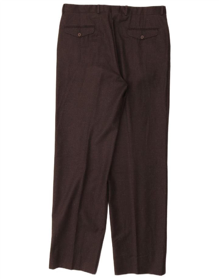 Мужские костюмные брюки MARCO PLANESIO IT 52 XL W34 L33 черные шерстяные