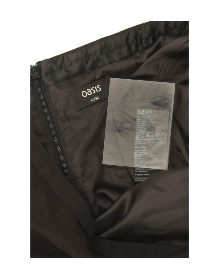 OASIS Womens Straight Skirt UK 12 Medium W30  Black Polyester Vintage Oasis and Second-Hand Oasis from Messina Hembry 