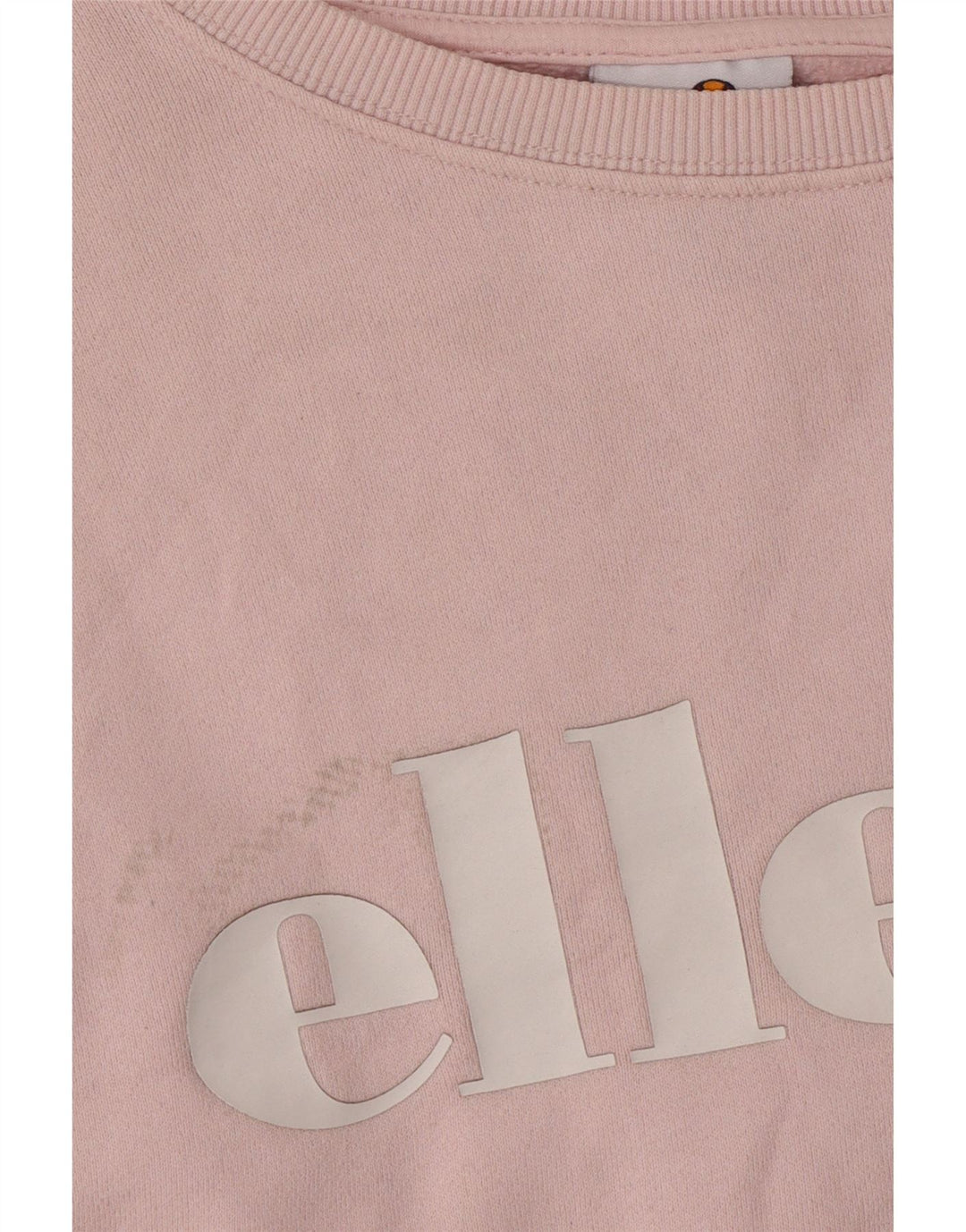 ELLESSE Womens Graphic Sweatshirt Jumper UK 12 Medium  Pink Cotton