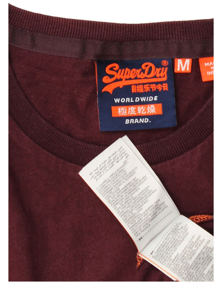 Мужская футболка Superdry Top среднего бордового цвета, хлопок