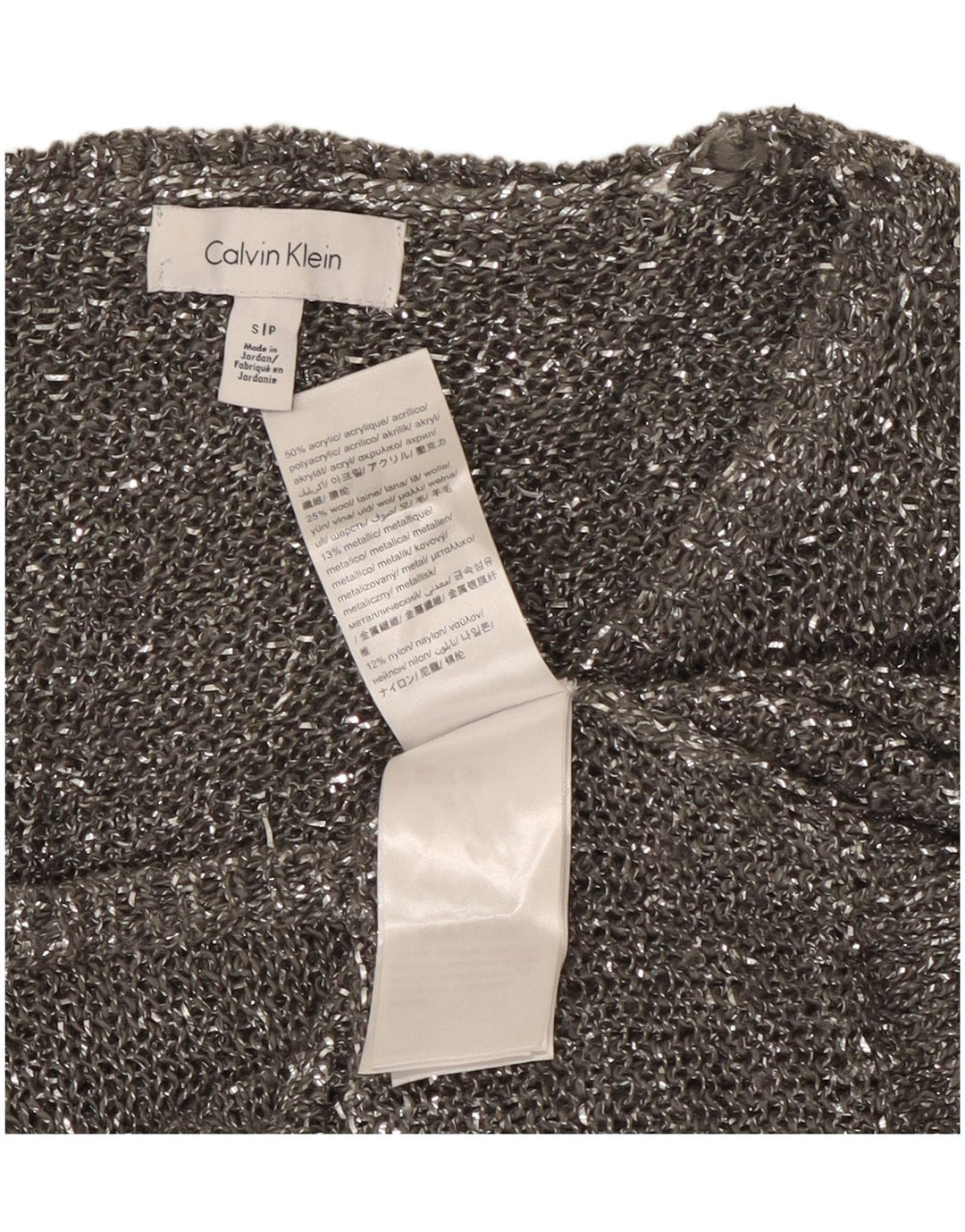 Женский джемпер с вырезом «лодочка» Calvin Klein, Великобритания, 10, маленький серый, современный
