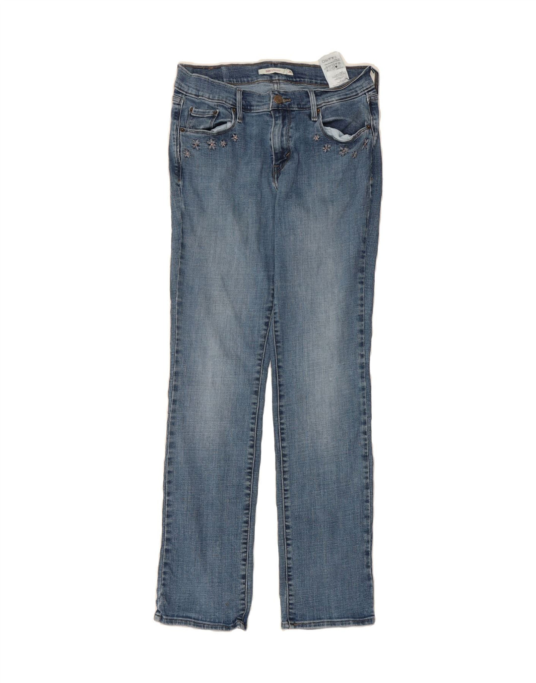 LEVI'S Womens 505 Straight Jeans W28 L32 Blue Cotton Vintage Levi's and Second-Hand Levi's from Messina Hembry 