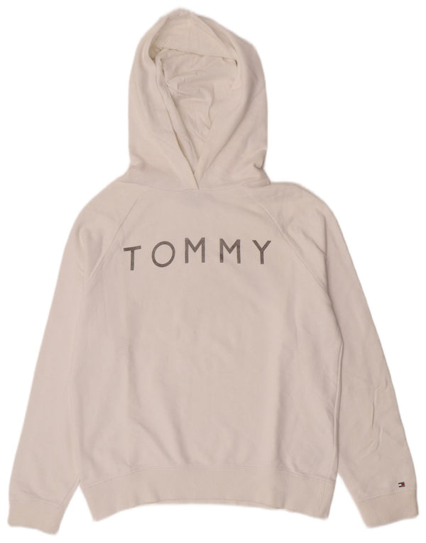 Женский джемпер с капюшоном Tommy Hilfiger, размер UK 10, маленький белый