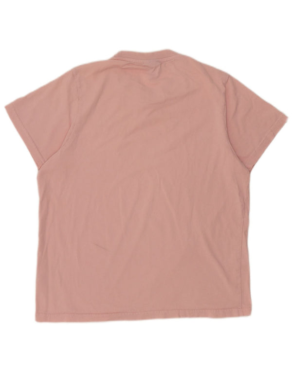 Женская футболка Ellesse Top UK 14, хлопок среднего розового цвета