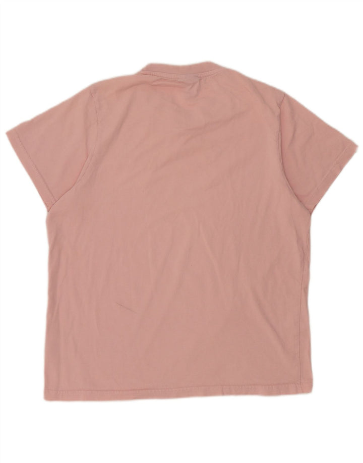 Женская футболка Ellesse Top UK 14, хлопок среднего розового цвета