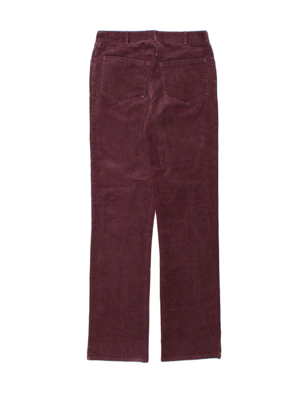 LUISA SPAGNOLI Womens Corduroy Trousers IT 42 Medium W30 L34 Purple