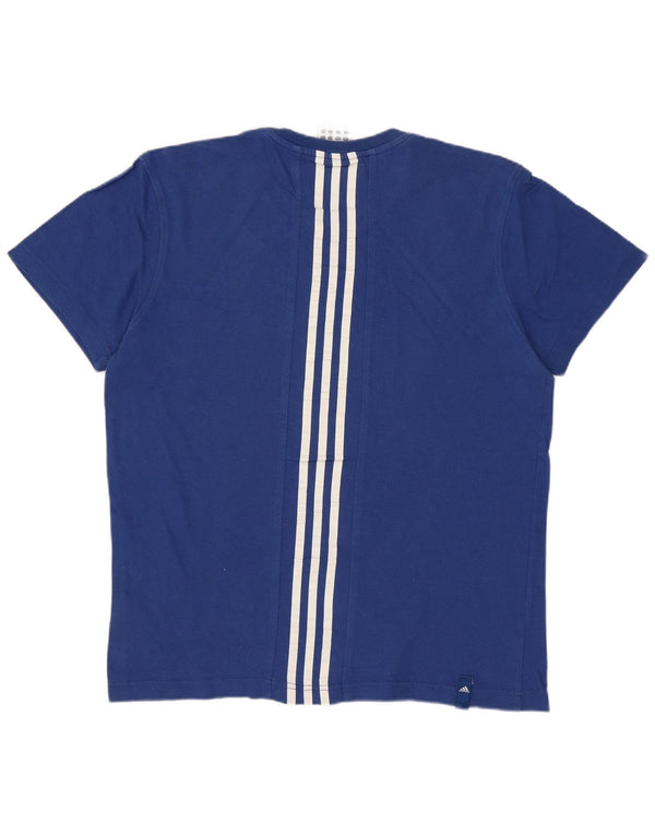 Мужская футболка с рисунком Adidas Top UK 36/38, маленькая синяя, хлопок