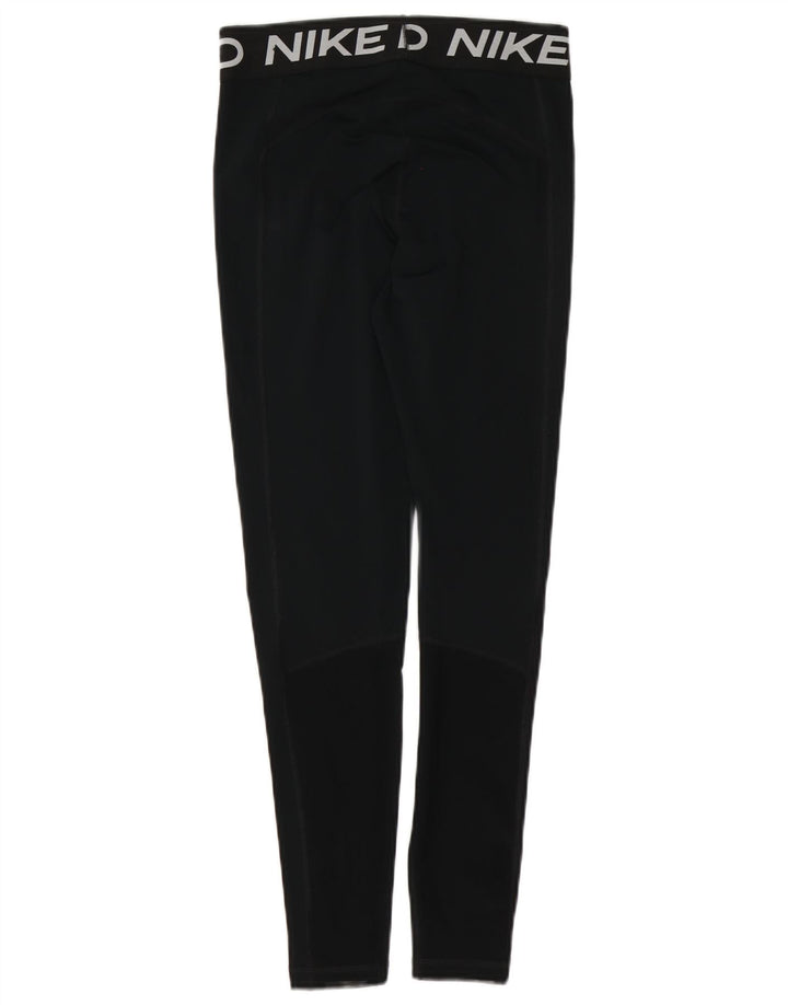 Женские леггинсы с рисунком Nike Dri Fit UK 12, средние, черные