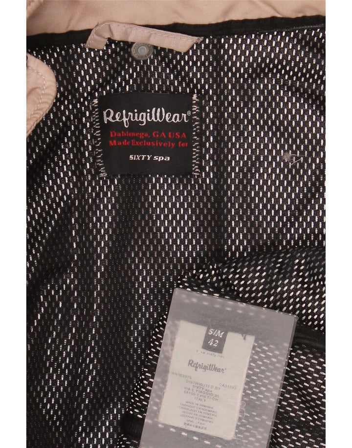 Refrigiwear Женская утепленная куртка с капюшоном UK 10, маленькая, бежевый, полиамид