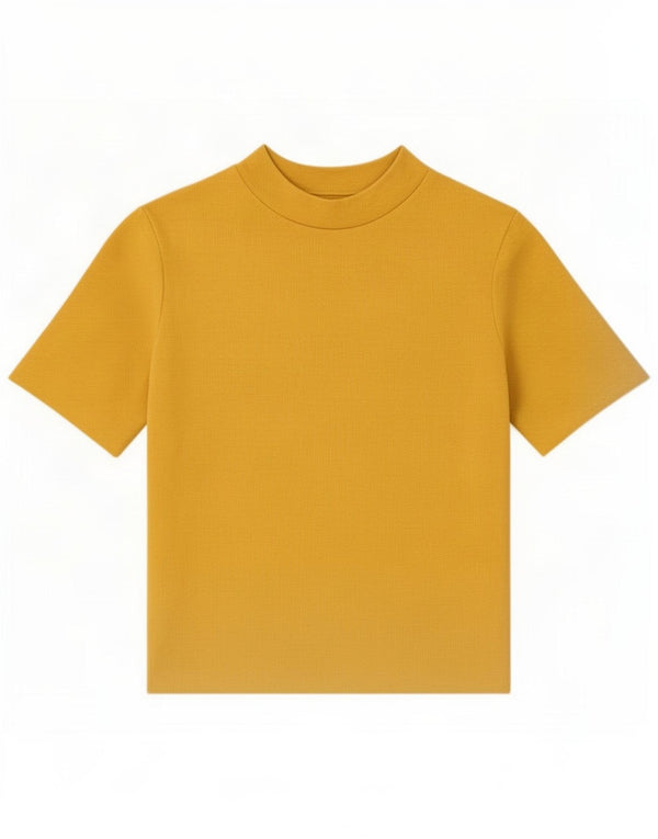 Женская футболка Zara Top UK 12, хлопковый средний желтый