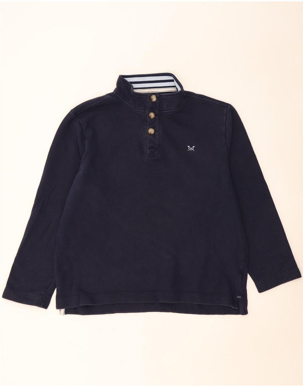 Мужская толстовка с воротником на пуговицах, джемпер 2XL, темно-синий, хлопок, одежда для экипажа