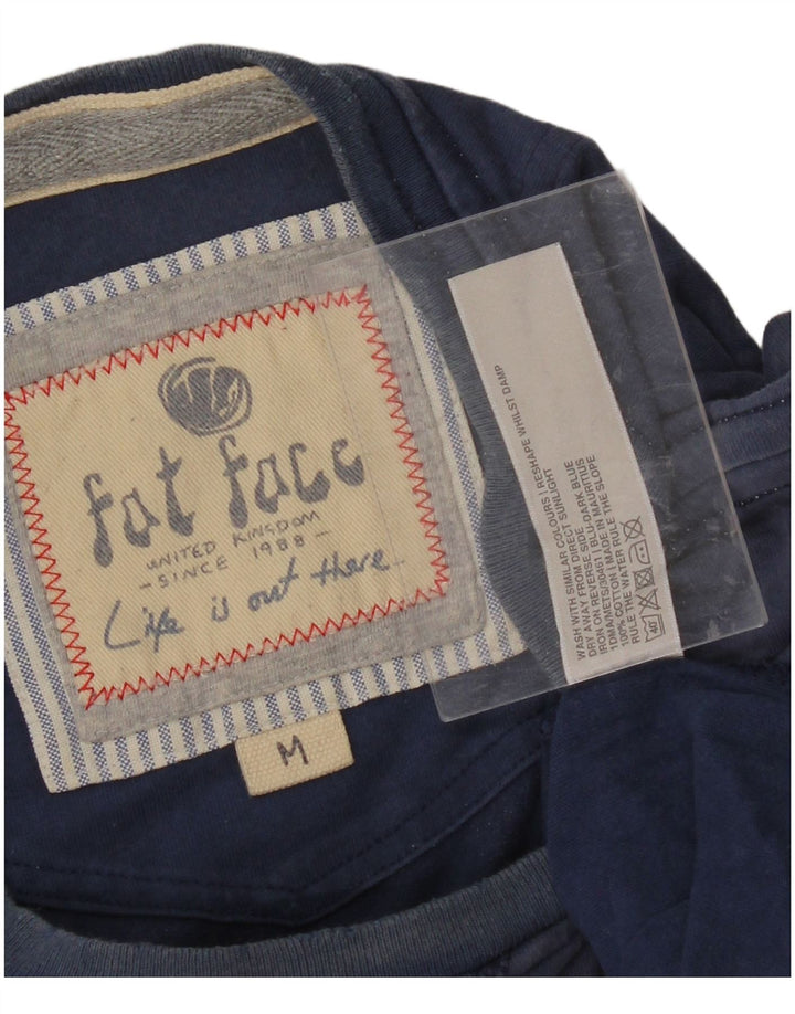 FAT FACE Mens Graphic T-Shirt Top Medium Navy Blue Cotton