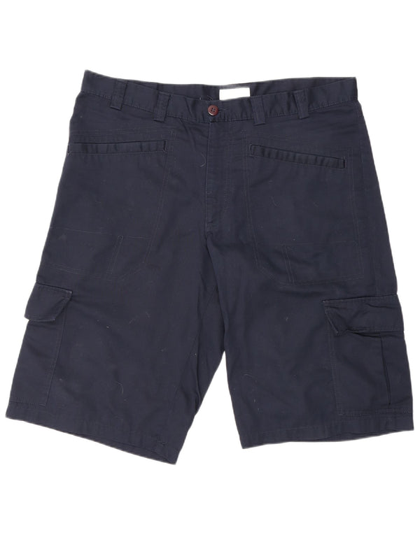 PUMA Mens Cargo Shorts Medium W32 Navy Blue Cotton