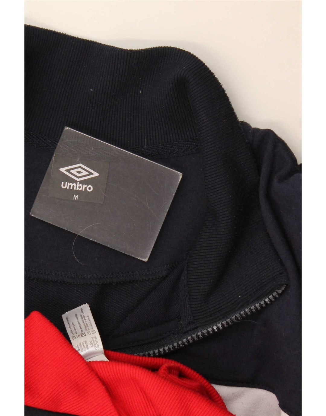 Umbro Мужской спортивный костюм с графическим рисунком, верхняя куртка, средний темно-синий, хлопок с цветными блоками