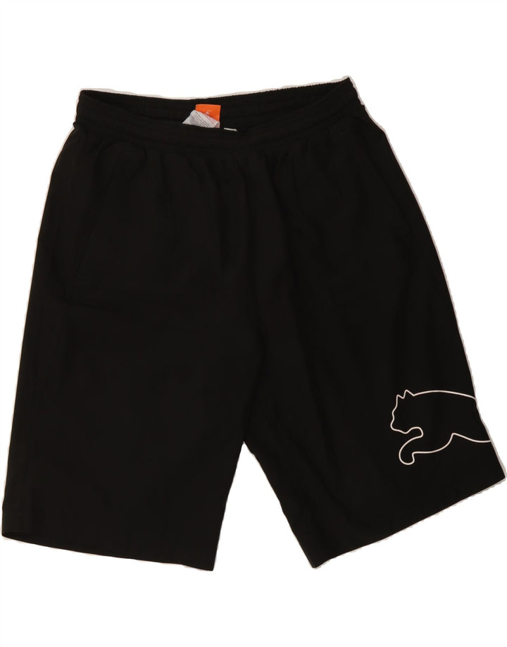 PUMA Mens Graphic Sport Shorts Large  Black Polyester Vintage Puma and Second-Hand Puma from Messina Hembry 