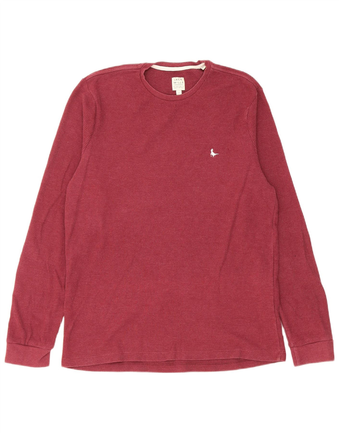 Мужской топ Jack Wills с длинным рукавом, средний бордовый хлопок, хлопок