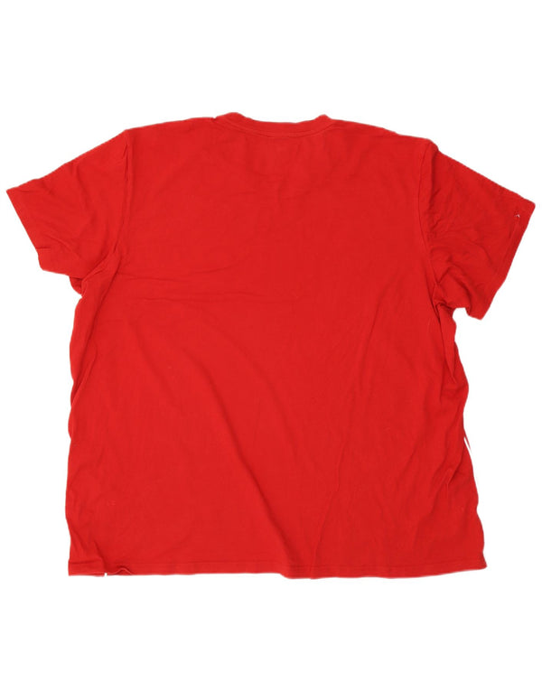 Мужская футболка Adidas Top 3XL Красная хлопковая спортивная