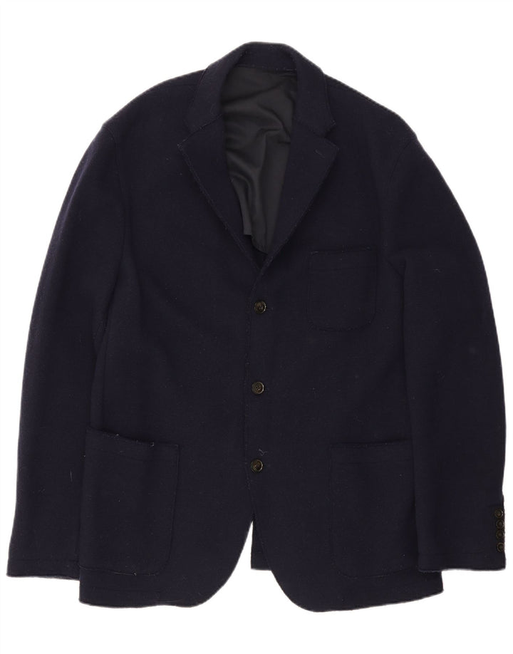 Мужской пиджак Tommy Hilfiger с 3 пуговицами IT 54 2XL Темно-синий, шерсть