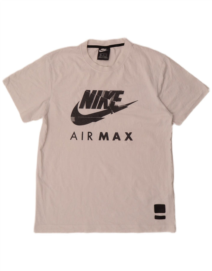Мужская футболка Nike Air Max с графическим рисунком, средний белый хлопковый топ