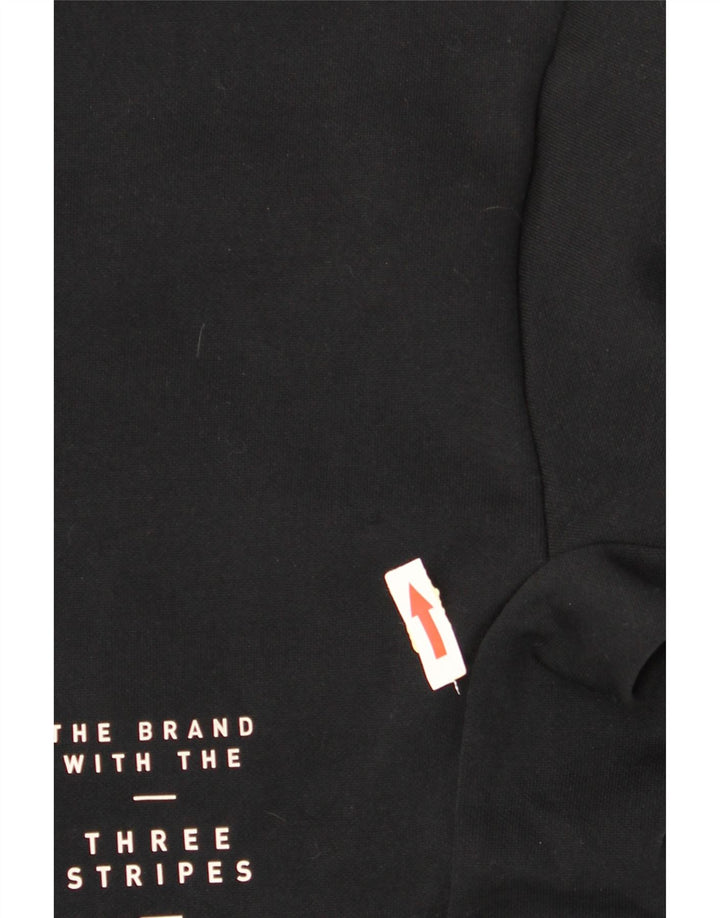 ADIDAS Мужской свитер с капюшоном и молнией Climalite, средний черный, полиэстер