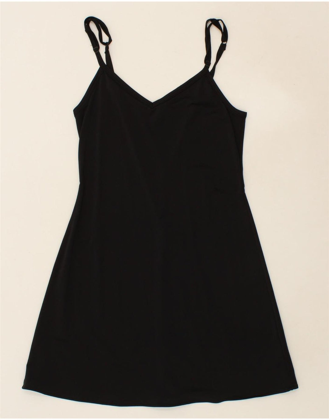 BENETTON Womens A-Line Dress UK 12 Medium Black Polyester Vintage Benetton and Second-Hand Benetton from Messina Hembry 