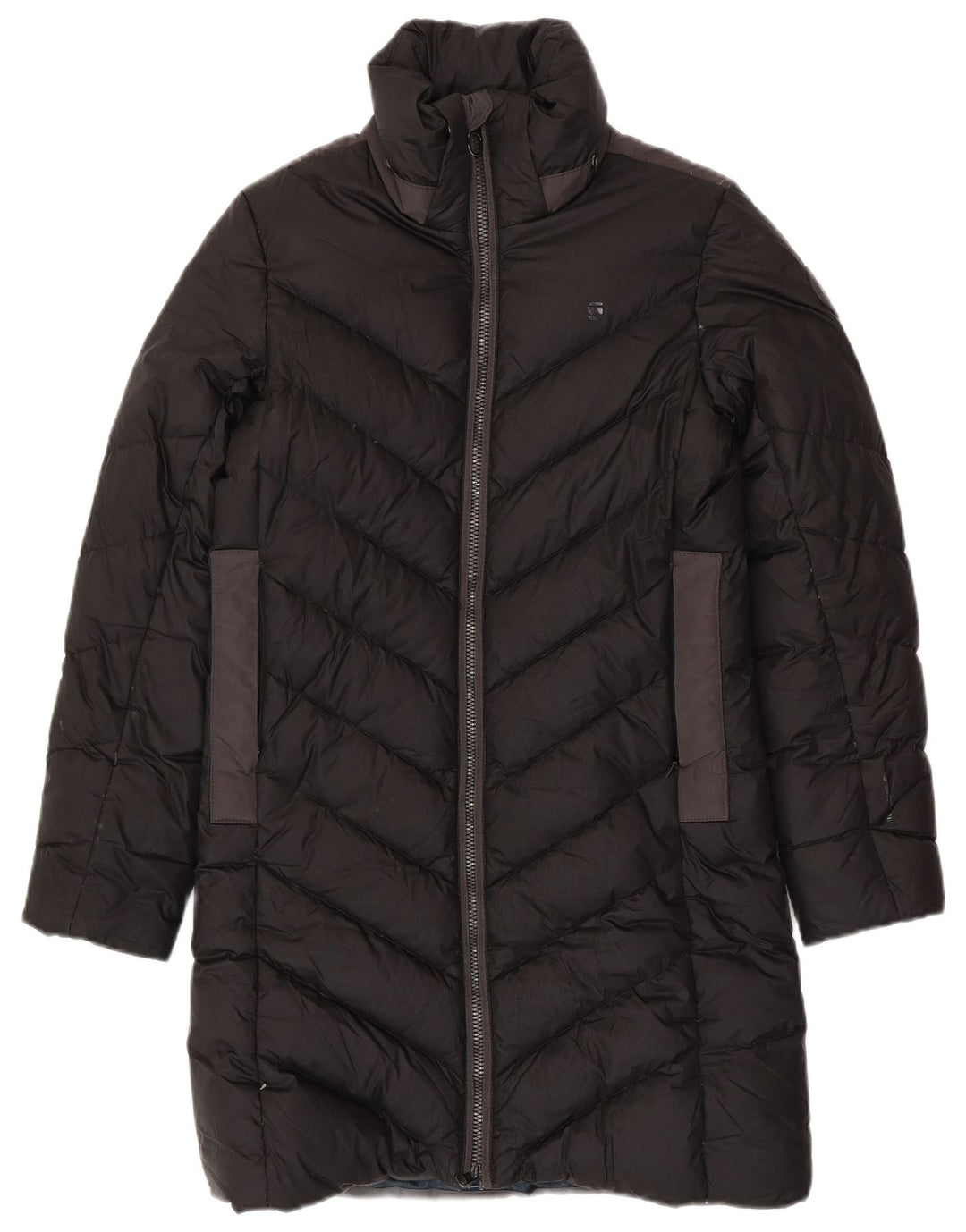 Женское стеганое пальто G-STAR UK 10, маленькое черное полиэстер